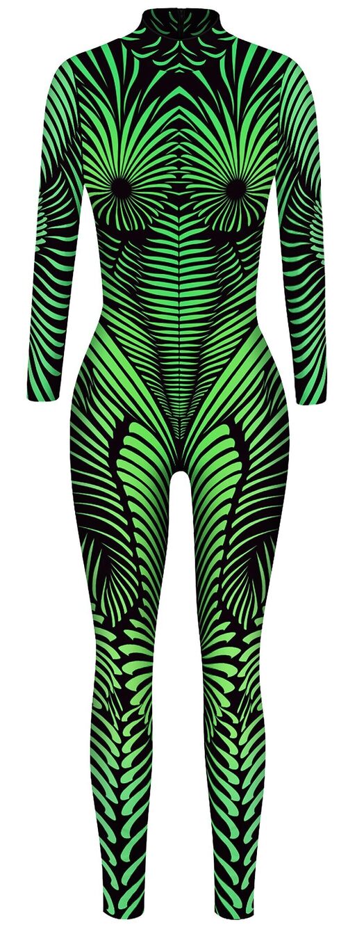 5706 Halloween Bodysuit Long Sleeve Funny 3D Jumpsuit Print Cosplay Costume